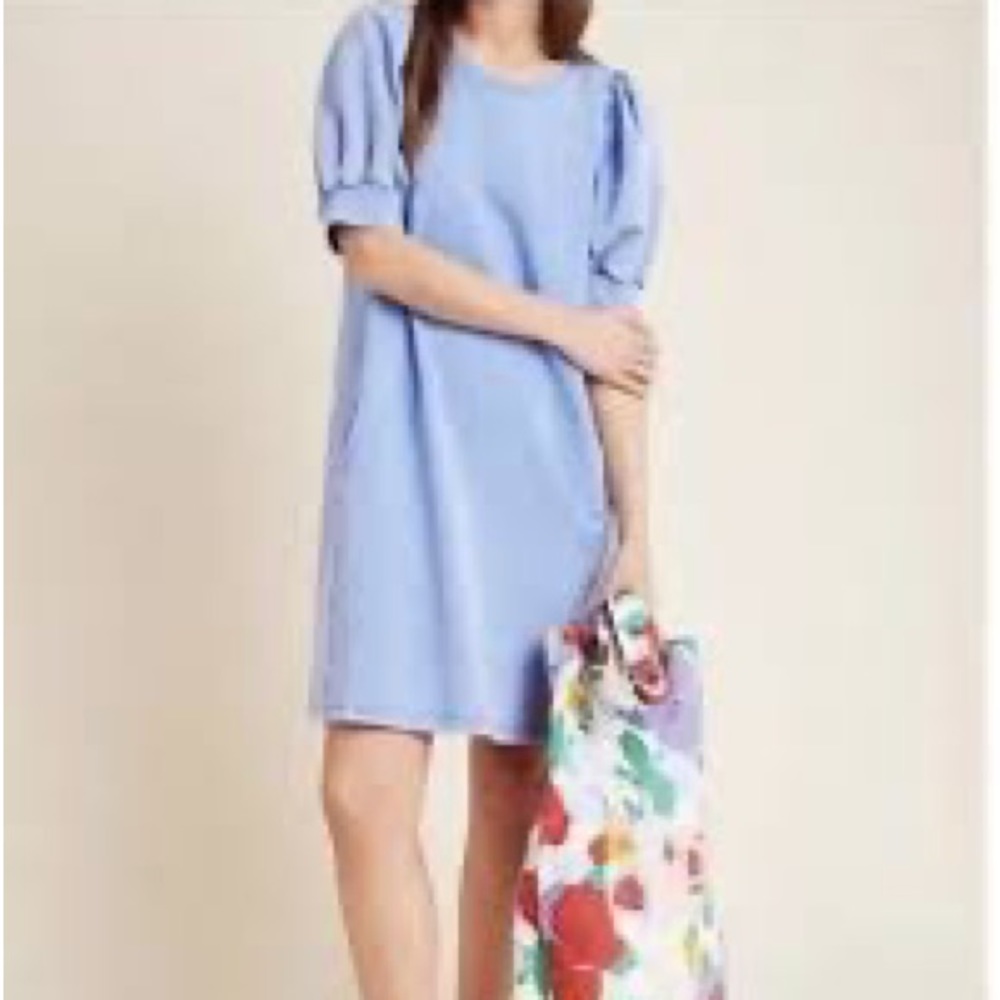Anthropologie Saturday‎ Sunday puff sleeve sweatshirt dress crew neck pullover